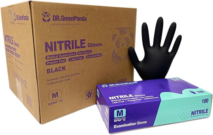 Nitrile Food Safe Disposable Exam Gloves Latex Free Powder Free Non-Sterile Cooking Cleaning 3 Mil