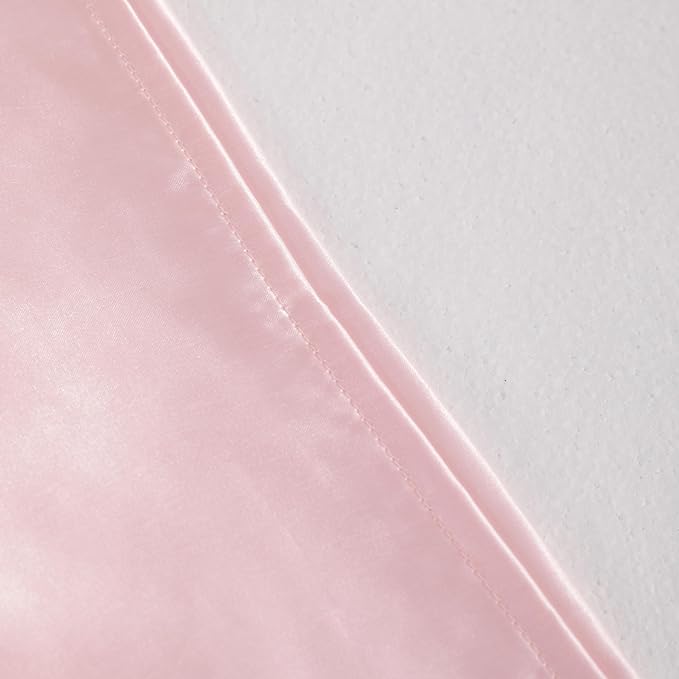 NTBAY Satin Body Pillowcase for Hair and Skin, Luxurious and Silky Pillow case with Envelope Closure, 20x54 Inches, Light Pink