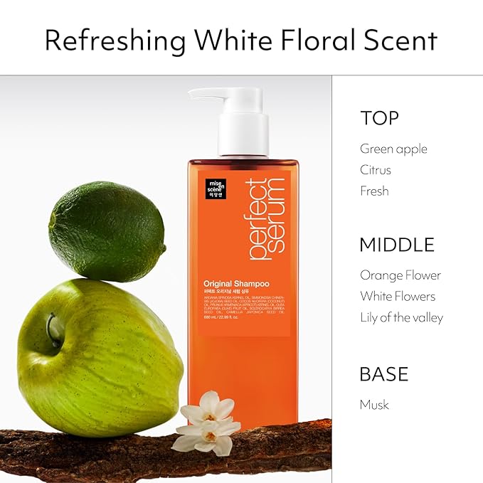 Mise En Scene Perfect Serum Shampoo and Conditioner with Mise En Scene Perfect Serum Hair Treatment - For Damaged Hair, Nutrient Care With Argan Oil, Containing Jojoba-Seed-Oil For Smooth