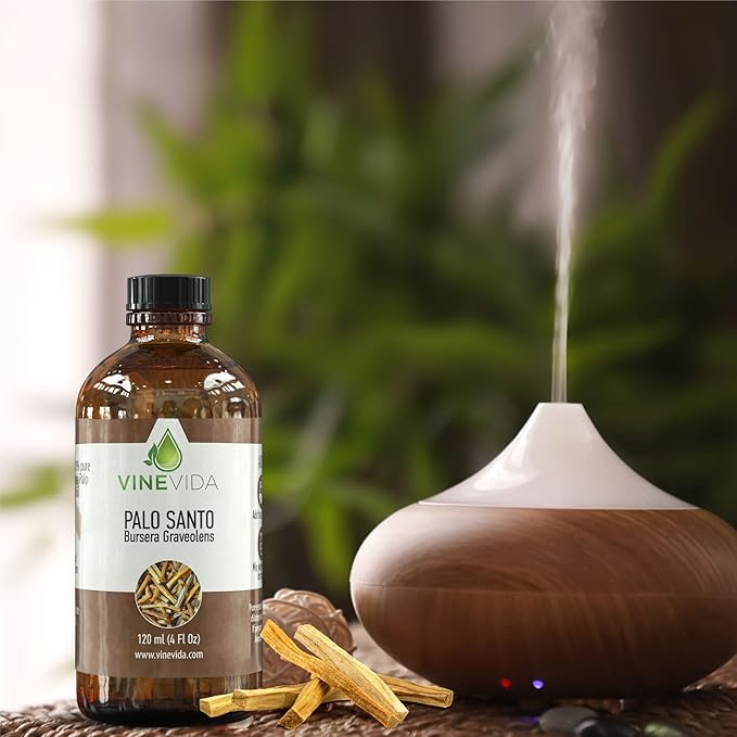 VINEVIDA Palo Santo Essential Oil 4 oz - Undiluted Palo Santo Oil 4 oz - DIY Candle Scents for Candlemaking - Bulk Essential Oil for Soap Making Safe for Skin