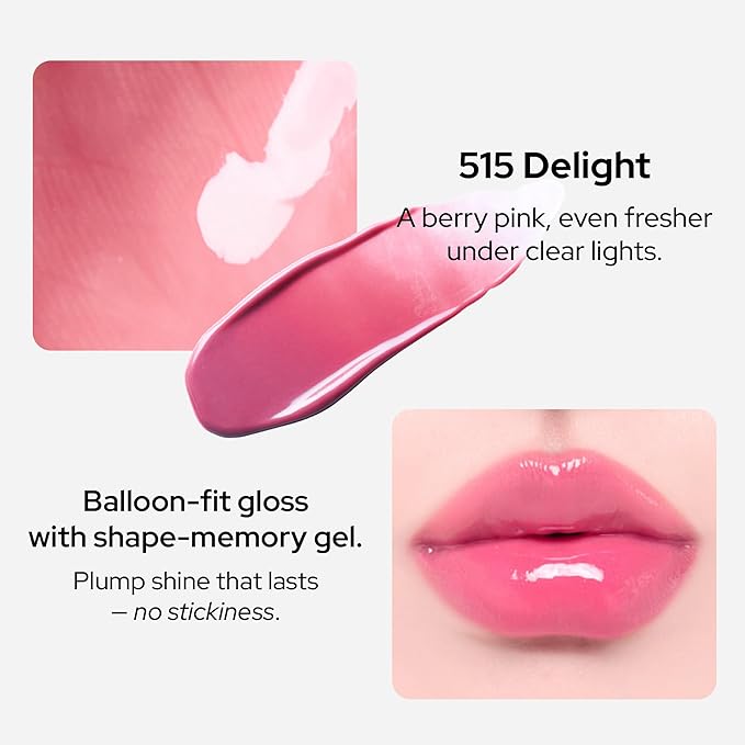 Unseen Balloon Tint, 6 Colors Set for All Skin Types. Buildable Color, Long Lasting Glossy Lip Stains, Lightweight Lip Gloss Make up (Delight, 1 Oz)