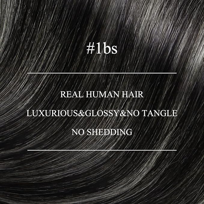 YoungSee Nano Beads Hair Extensions Ombre Nano Ring Extensions Human Hair Black Balayage Nano-Link Hair Extension Ombre Black to Silver Nano-Extension Human Hair for Women 50g 50s 14 Inch