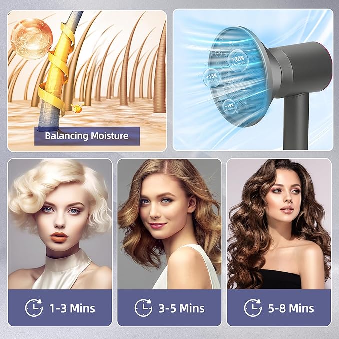Hair Diffuser Attachment Nozzles for Hair Dryer Hd01 Hd02 Hd03 Hd04 Hd08 Hd15-Diffuser Attachment for Hair Dryer-Styling Flyaway Attachment Nozzles/Smoothing Nozzle Tools Attachment