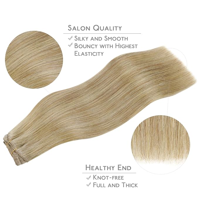 WENNALIFE Clip in Hair Extensions Real Human Hair, 14 Inch 120g 7pcs Clip in Hair Extensions Real Human Hair, Mixed Multi-tone Ash Brown Human Hair Remy Human