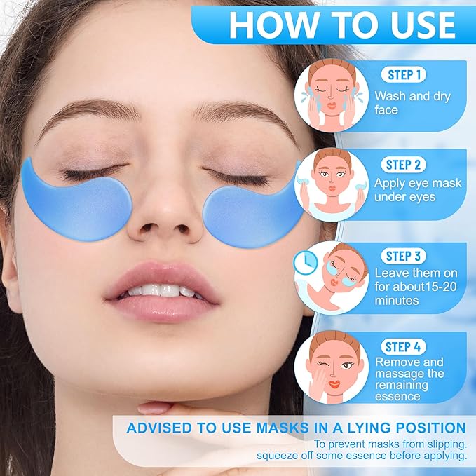 Under Eye Patches for Puffy Eyes: 30 Pairs Retinol Collagen Eye Gels Pads - Reduce Wrinkles, Puffy Eyes, Eye Bags - Skin Treatment Mask with Retinol Collagen - Anti Aging & Face Moisturizer