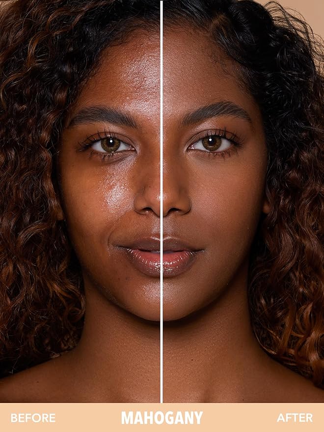 SHEGLAM SKin-Focus Full Coverage Powder Foundation Oil-Control Lightweight Face Pressed Powder Makeup-Mahogany