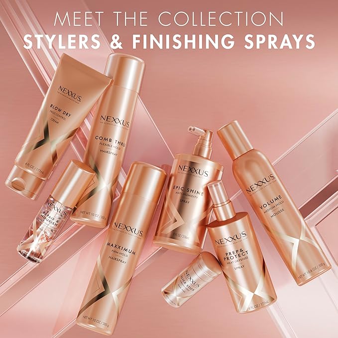 Nexxus Styling Spray Maxximum Finish Firm Hold Hairspray Powered by STYLEPROTECT Technology 10 oz