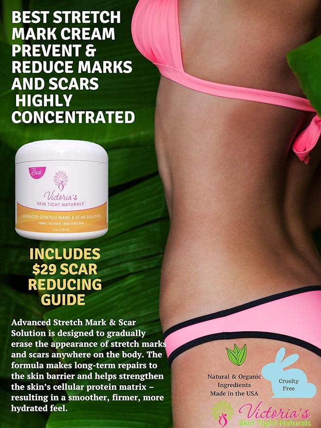 Best Stretch Marks Cream Prevent & Reduce Marks Reduce Pregnancy Stretch Marks Highly Concentrated Cream includes $29 Scar Reducing Guide