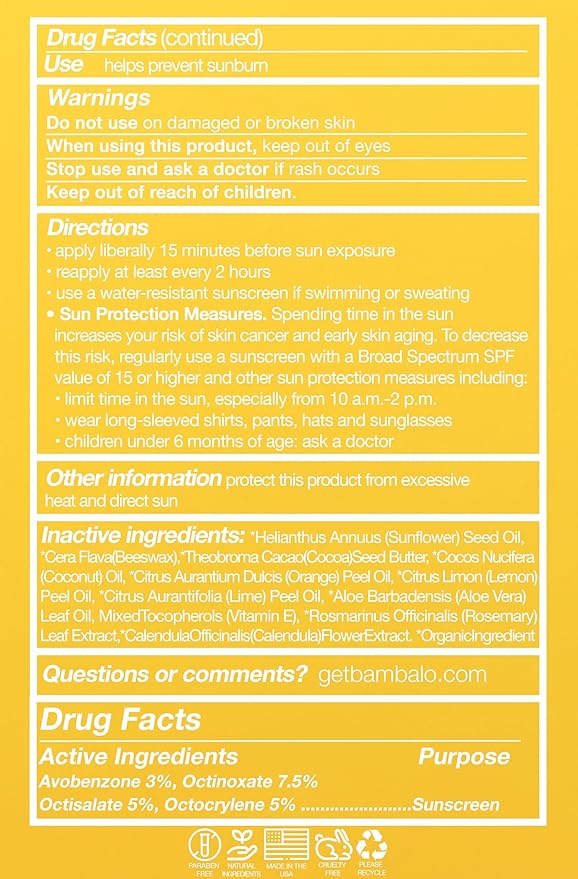 4-Pack Citrus SPF 15 Lip Balm - Organic Ingredients, Broad Spectrum UVA/UVB Protection - Hydrating & Moisturizing, USA Made