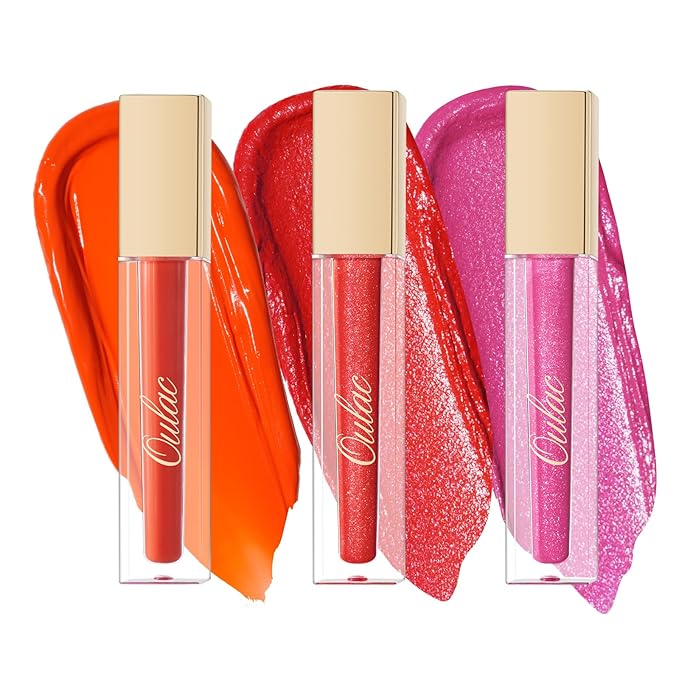 Oulac Matte Lipstick for Women, Long Lasting Liquid Lipstick High Impact Lip Color Full Coverage Lip Makeup with Vitamin E Waterproof Formula,Vegan M07+MS06+MS08