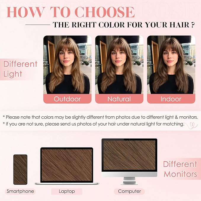 Hairro Human Hair Toppers with Wispy Bangs, 3.5x4.7" Hand-wovened Base for Women with Thinning Hair, Lightweight & Breathable Realistic Scalp, Clip-in Hairpieces for Easy Wear, 10 Inch Dark Brown