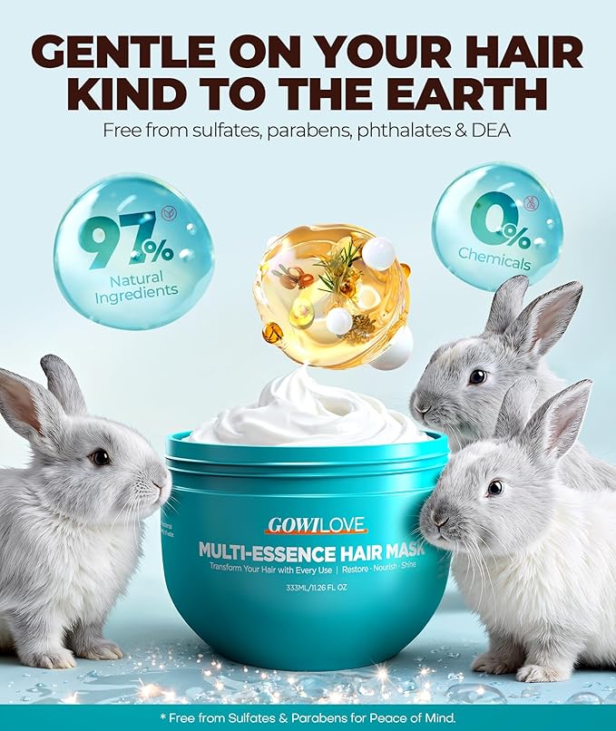 5X Penetration Hair Mask with 5 Botanical Oils, HA-Infused Hair Treatment for Ultra Moisture & Hydration, Dual-Protein Biomimetic Repair Keratin Conditioner, Deep Nourish Care for Damaged, Dry Hair