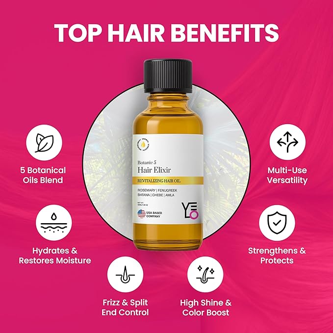 Velo Botanic5 Revitalizing Hair Oil | Hydrates & Smooths Frizz, Concentrated High Shine with Wild Camellia | Nourishes & Strengthens, Restores Moisture | Silky Oil for All Hair Types