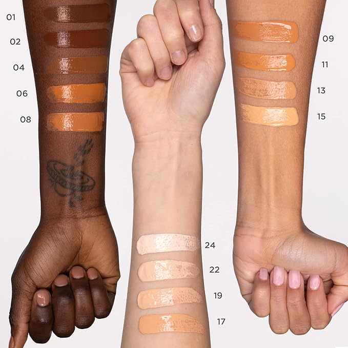 Pacifica Beauty Kind Tint Tinted Serum, Skincare, Vegan Collagen, Hyaluronic Acid, Vitamin C, Niacinamide, Caffeine, Hydrating, Lightweight Foundation, Natural Dewy Skin, Shade 08, 1 fl oz (1 Count)