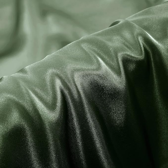 Aormenzy Satin Body Pillow Cover Set of 2, 20x54 Inches Woodland Green Body Pillow Case for Adults, Silky Soft & Cooling Body Pillow Pillowcase with Envelope Closure