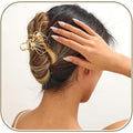 Gold Pearl Hair Clip for Women Double Row Small Claw Clips for Thin/Medium Fine Hair - Nonslip Jaw Clips