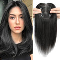 Hair Toppers for Women Real Human Hair Pieces for Women 12inch Hair Topper (Natural Black
