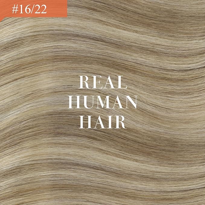 Ve Sunny Hair Extensions Ponytail Real Human Hair Wrap Around Clip in Ponytail Hair Extensions Straight Extensions Human Hair for Women Dark Blonde Highlights Golden Blonde 20inch 80G