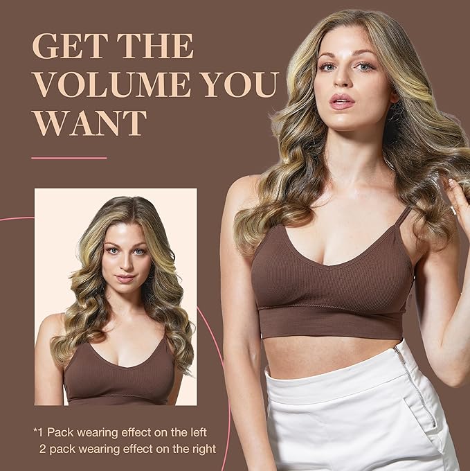 GOO GOO Clip in Hair Extensions Real Human Hair, Remy Human Hair Extensions Clip ins for Women, Natural Human Hair, 20inch 120g 7Pcs, 2/6/18 Balayage Brown to Dirty Blonde