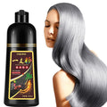 Instant Silver Gray Hair Dye Shampoo 500ml for Men & Women, 3 in 1 Silver Hair Dye, Easy to Use, Natural Shampoo Silver Hair Dye in Minutes 16.9 Fl Oz (Silver gray)