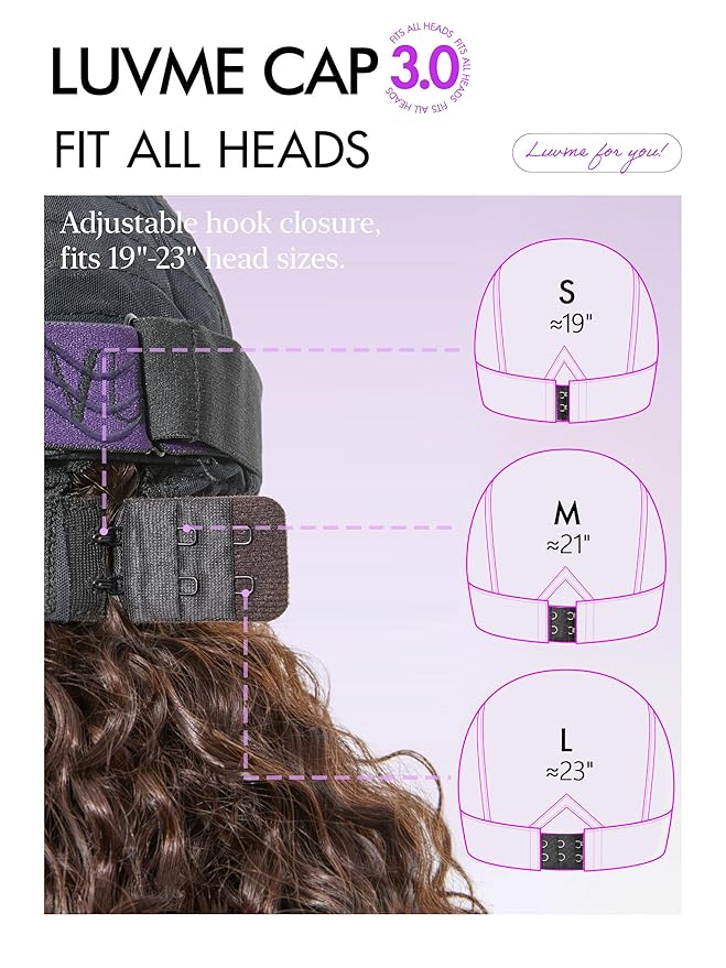 LUVME HAIR 7x6 HD Lace All-Day Comfort Wig PartingMax Lace Wigs Water Wave Curly Lace Front Wigs Human Hair Pre Cut Plucked Lace Frontal Glueless 20 Inches Hlighlight Color