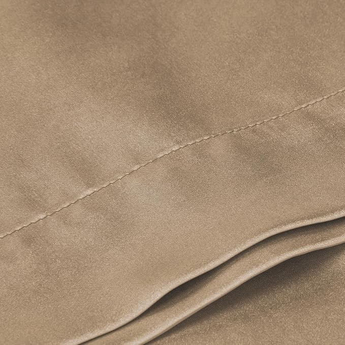 BEDELITE Satin Body Pillow Cover, Super Soft and Cooling Body Pillow Pillowcase for Hair and Skin, Breathable Silky Full Long Pillowcase Cover(20"x54", Tawny Brown)