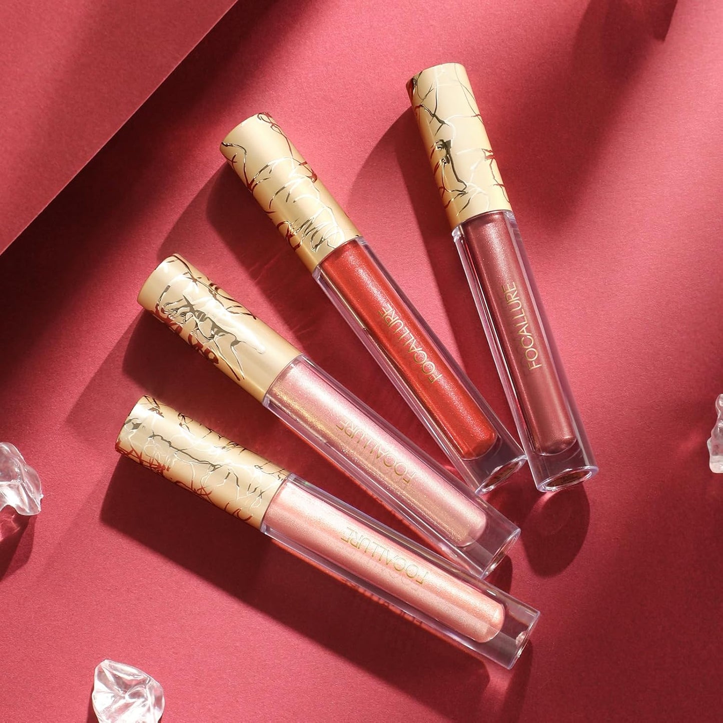 FOCALLURE Metallic Liquid Lipstick,Non Stick Cup Lip Gloss,High Impact Lip Color with Transfer-proof Wear,Long Lasting & Waterproof Lipstick Makeup for Women,Sugar Bomb