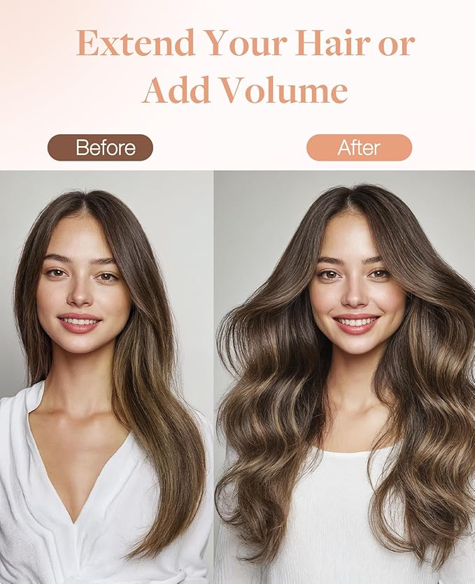 GOO GOO Invisi Edge Tape in Hair Extensions Human Hair, 4/26/4 Balayage Chocolate Brown to Honey Blonde, 20pcs 16inch 50g, Virgin Remy Hair, Seamless Injected Tape, Natural Look