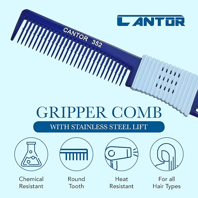 By Cantor - 5 Pack Stainless Steel Hair Picks Anti Static Lift & Detangle Combs for All Hair Types Chemical & Heat Resistant
