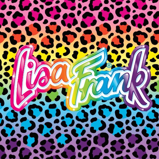 Kitsch x Lisa Frank Satin Pillowcase with Zipper for Hair & Skin, Softer Than Silk Pillow Cases Queen, Wrinkle-Free, Smooth and Cooling Satin Pillow Covers Standard/Queen Size 19x26 - Rainbow Leopard
