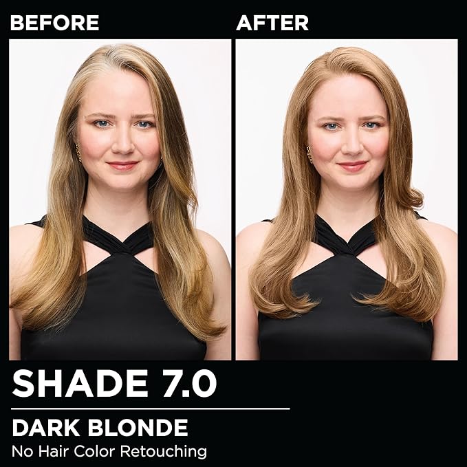 Garnier Hair Color Olia Ammonia-Free Brilliant Color Oil-Rich Permanent Hair Dye, 7.0 Dark Blonde, 2 Count (Packaging May Vary)