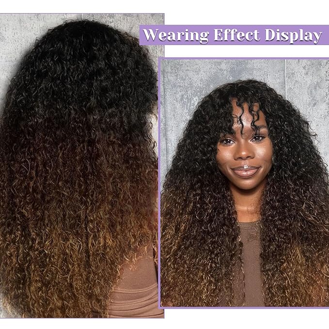 T1B/2/30 Ombre 13x6 Water Wave Lace Frontal 100% Real Human Hair 12 Inch Chestnut Brown Ombre Water Wave Transparent Lace Frontal