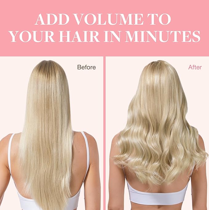 GOO GOO Clip in Hair Extensions Real Human Hair, Remy Human Hair Extensions Clip ins for Women, Natural Human Hair, 14inch 120g 7Pcs, 60A Platinum Blonde