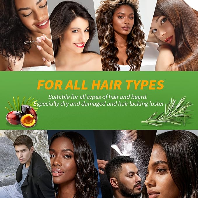 Organic Batana Rosemary Oil for Hair Growth & Anti-Hair Loss, Natural DHT Blocker Scalp Treatment for Thinning Hair, Nourishing Dry Scalp & Strengthening Follicles Cold-Pressed, Non-Greasy, 1 fl oz