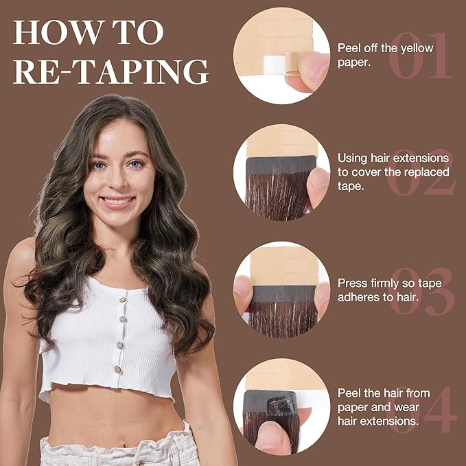 GOO GOO Tape in Hair Extensions Human Hair, 1B/19/1B Natural Black to Light Blonde, 24inch 100g 40pcs, Skin Weft Seamless Invisible, Silky Straight with Thick Ends, Remy Human Hair
