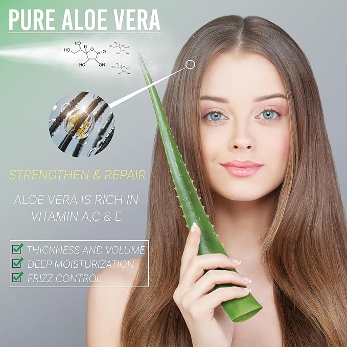 Amazing Aloe Vera Gel - Freshly Cut, 100% Pure Aloe, Premium Quality, Vegan, Unscented - Natural Sunburn Relief, After Shave, Skin, Face & Hair Care 12oz