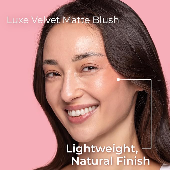 MCoBeauty Soft Matte Beauty Wand, Peach Bellini Blush, Velvety Finish of Buildable Color, Vegan, Cruelty Free Cosmetics