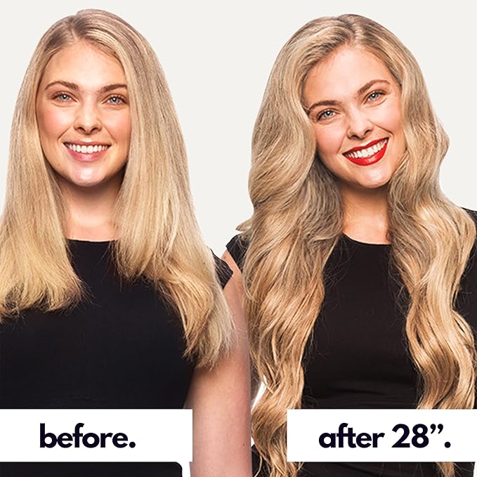 Irresistible Me Real Human Hair Extensions Clip Ins – 100% Human Hair Clip In Extensions for Length & Volume – Invisible Extension – Heat Resistant & Dyeable – Honey Blonde, 24 Inches