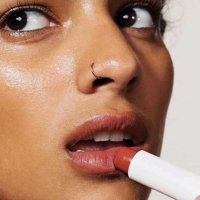 Melixir Vegan Lip Butter #02 Nude Crumble, Hydrating Tinted Lip Balm Stick, Bee-Free, Petrolatum-Free, Plant-Based With Shea Butter, Nourishing Care for Dry, Chapped Lips, Natural Finish