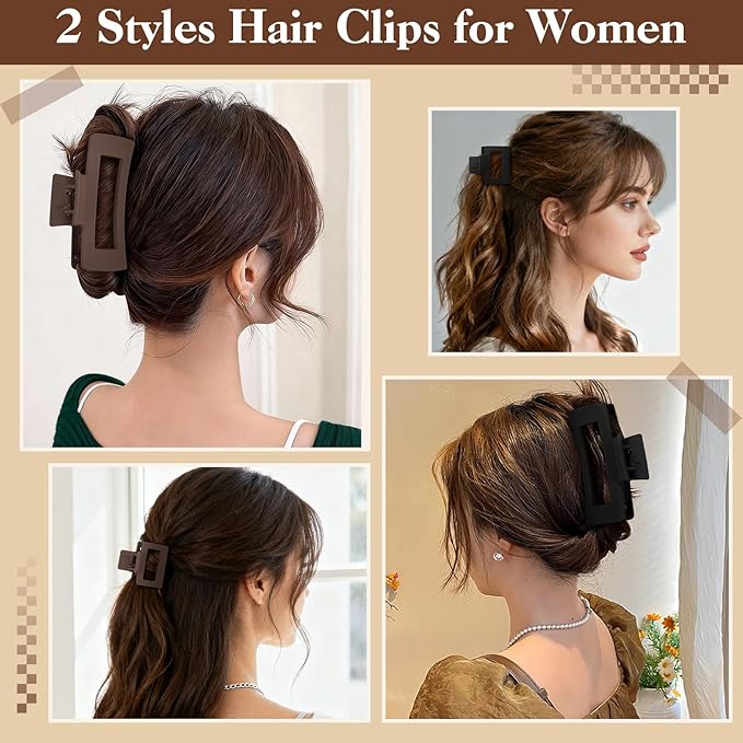 Hair Accessories Kit for Women, 27 PCS Set Included Hair Scrunchies, Claw Clips, Bow Clips, Hair Brush and Headband Hair Gift for Women (Neutral Color)