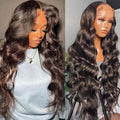 Lemoda 210% Density Full 13x4 Body Wave Lace Frontal Virgin Human Hair Wigs 15A HD Transparent Lace Frontal Wig Unprocessed Human Hair Wigs Pre Plucked Natural Hairline 20Inch