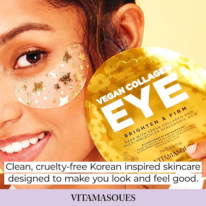 Lip Mask and Collagen Eye Pad Gift Set, Best of Lips & Eyes - 4 Piece Set, Plump & Repair Lip Masks, Brighten & Firm Vegan Collagen Eye Pads - Anti Aging Beauty Facial Masks - Free from Parabens