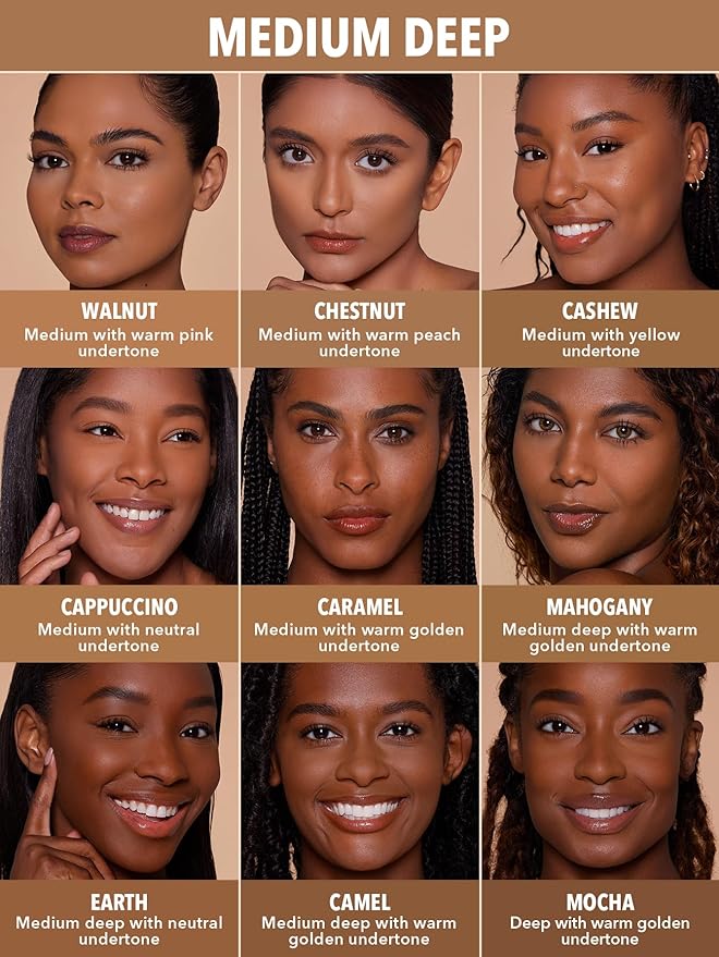 SHEGLAM SKin-Focus Full Coverage Powder Foundation Oil-Control Lightweight Face Pressed Powder Makeup-Walnut