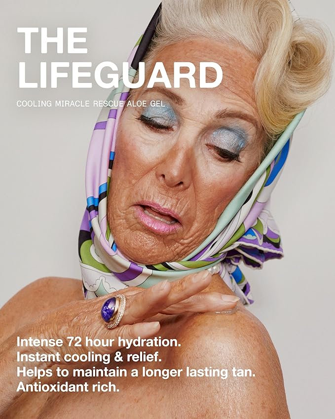 The Lifeguard Aloe Vera Sunburn Gel – After Sun Protection for Sunburn Relief with Minty Cooling – Fast-Absorbing Formula for Sun-Exposed Skin – Vegan, Non-Sticky, Hydrating Formula (5.5 Fl Oz)