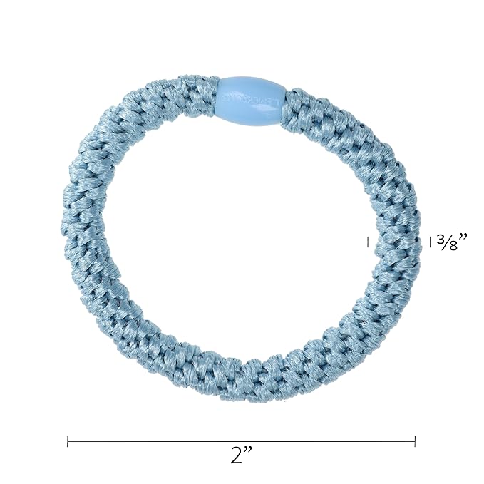 Pastel Hair Ties for Thick Hair, Grab & Go Pony Tube, 15 Pack, Pastel, Thick No-Crease Bands with Strong Hold, Damage-Free Design, Soft Spring Colors | L. Erickson