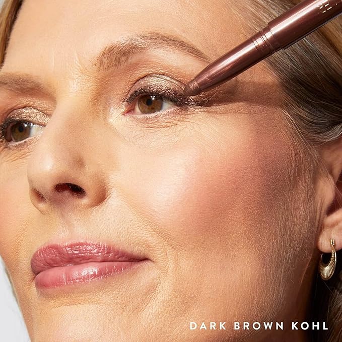 LAURA GELLER NEW YORK Kajal Longwear Kohl Eyeliner Pencil with Caffeine, Smooth & Blendable Makeup, Dark Brown