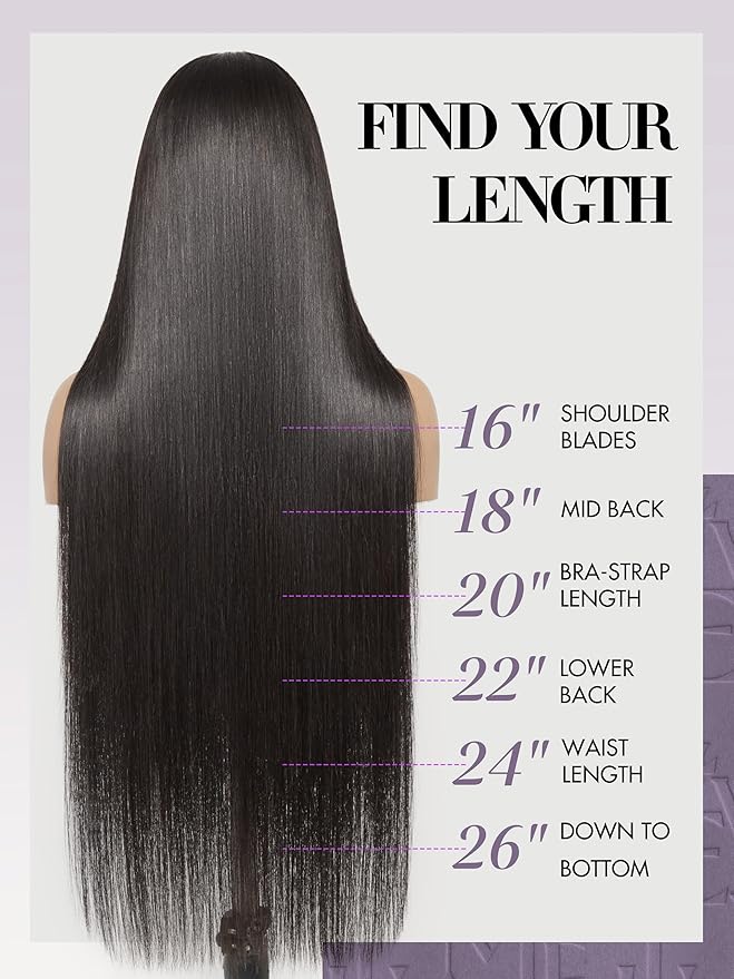 LUVME Seamless Clip in Hair Extensions, 22 Inch 135g 7pcs Natural Black Hair Extensions Clip in Human Hair Invisible PU Skin Weft Natural Remy Human Hair