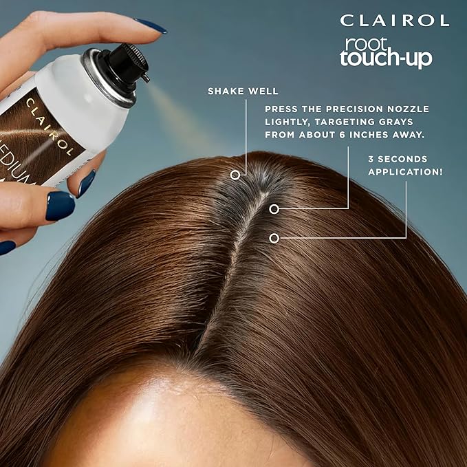 Clairol Root Touch-Up Temporary Hair Coloring Spray, Black Hair Color, Pack of 1