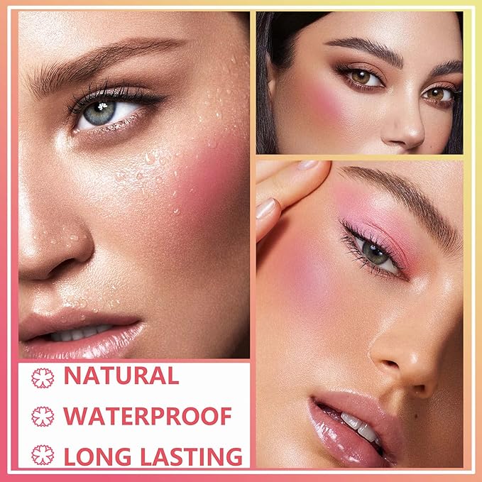 Liquid Blush,Natural Soft Cream Face Blush Matte Cheek Tint,Lightweight,Moisturizing,Waterproof,Long Lasting Face Blush Stick(5#)