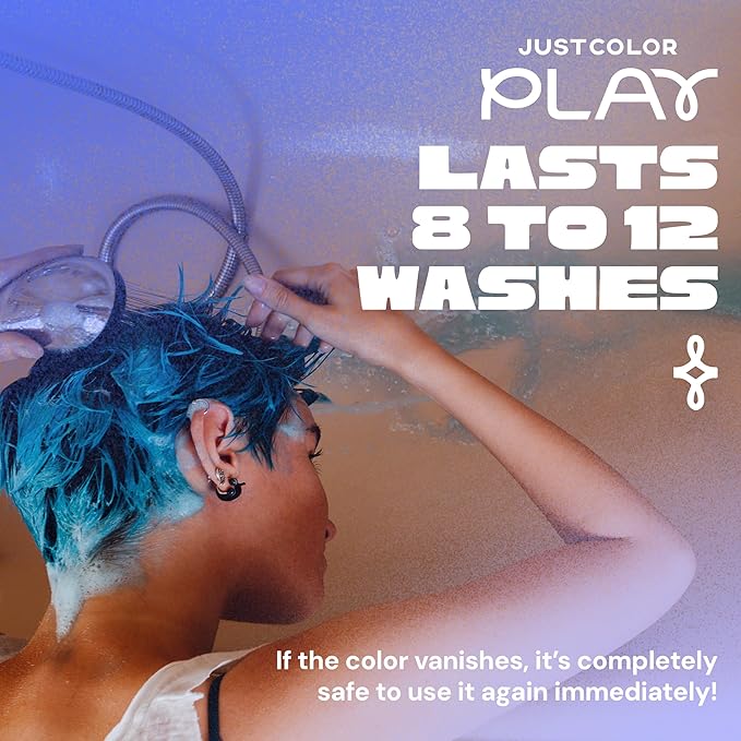 Just Color Semi Permanent Spray Dye | Customizable Shades | Ready in 10 Minutes | No Mess - Sprayable Hair Color | Leave in Conditioner | Red Bite Hair Dye Spray | Lasts 8-12 Washes | Pack of 2